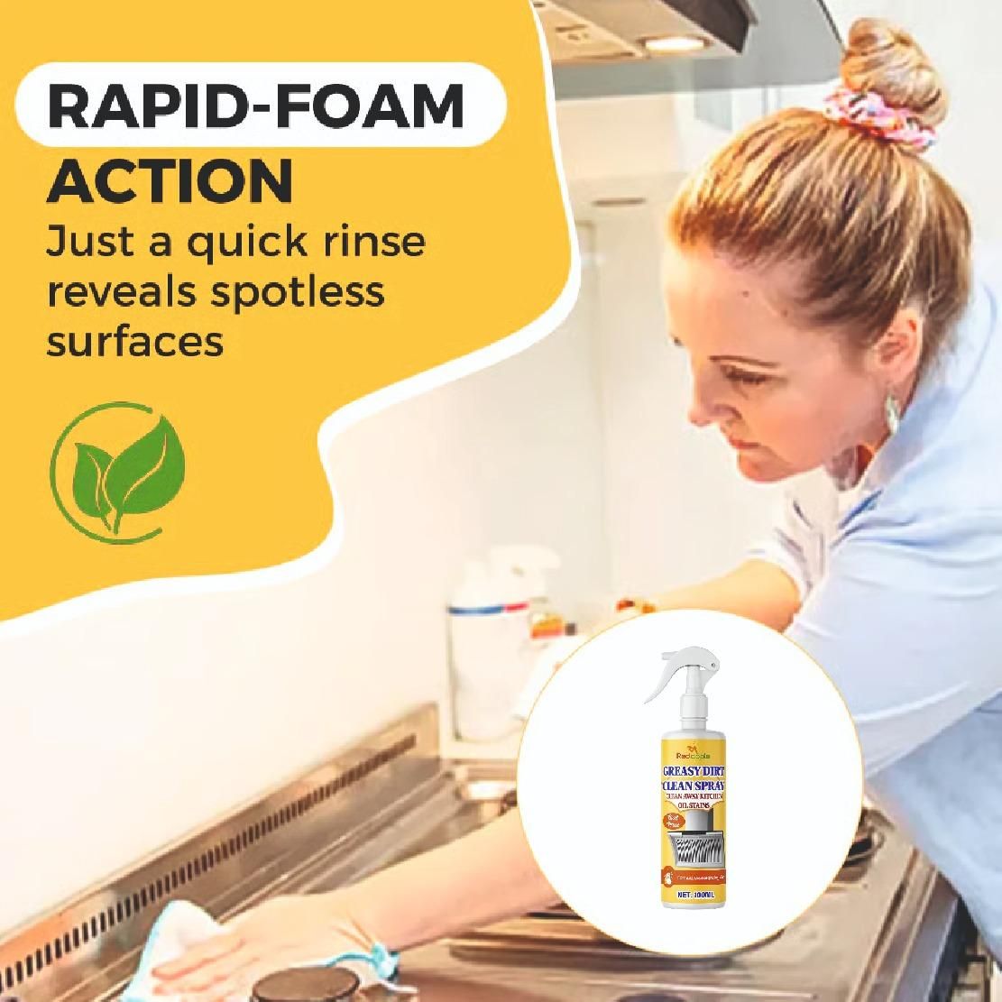 Greasy Dirt Clean Spray 100Ml (Pack of 2)